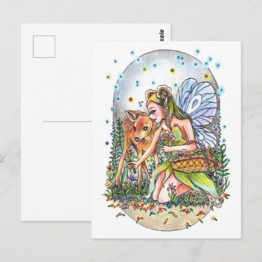 Fairy en Fawn Briefkaart (Voorkant / Achterkant)
