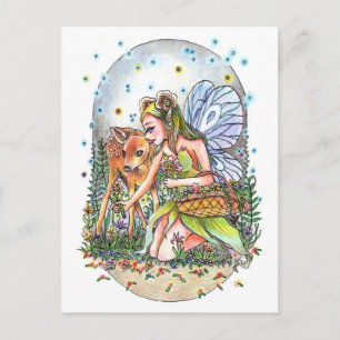 Fairy en Fawn Briefkaart