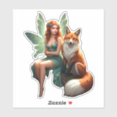Fairy en Fox Sticker (Vel)