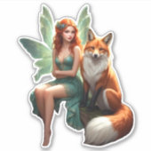 Fairy en Fox Sticker (Voorkant)