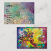 FAIRY EN GRIFFIN Fantasy Waterverf Blue Visitekaartje (Voorkant / Achterkant)