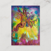 FAIRY EN GRIFFIN Fantasy Waterverf Yellow Visitekaartje (Achterkant)