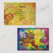 FAIRY EN GRIFFIN Fantasy Waterverf Yellow Visitekaartje (Voorkant / Achterkant)