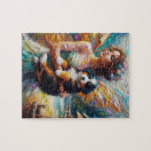 Fairy en haar Berner Sennenhond Puppy Legpuzzel (Horizontaal)