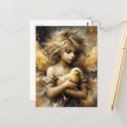 Fairy en haar Buff Chick Briefkaart