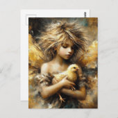 Fairy en haar Buff Chick Briefkaart (Voorkant / Achterkant)