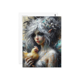 Fairy en haar Buff Chicken Briefkaart