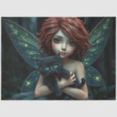 Fairy en haar kat, tissuepapier (Voorkant)