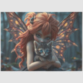 Fairy en haar kat tissuepapier (Voorkant)