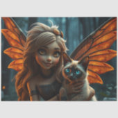 Fairy en haar kat tissuepapier (Voorkant)