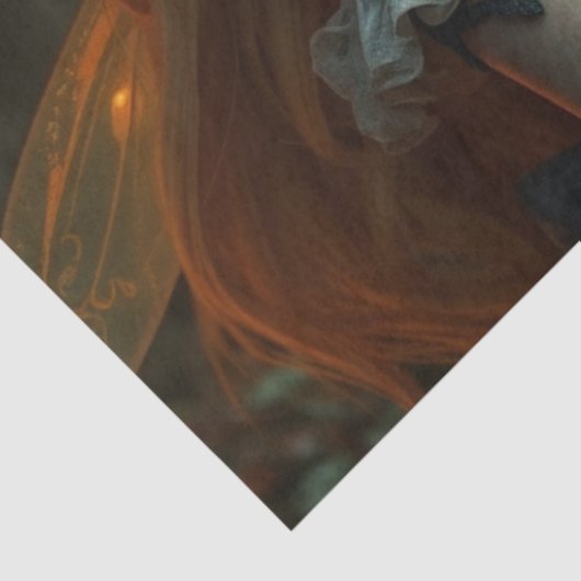 Fairy en haar kat, tissuepapier (Detail)