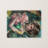 Fairy en haar Knorretje op het Boerderij Legpuzzel (Horizontaal)