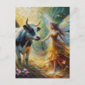 Fairy en haar Koe Briefkaart (Voorkant)