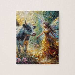 Fairy en haar Koe Legpuzzel