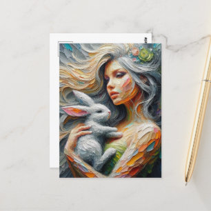 Fairy en haar konijn briefkaart
