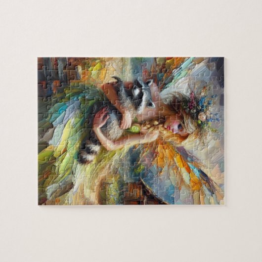 Fairy en haar Pet Raccoon Legpuzzel (Horizontaal)