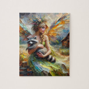 Fairy en haar Pet Raccoon Legpuzzel