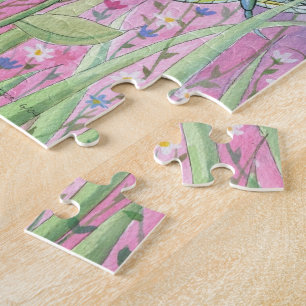 Fairy en lieveheersbeestje puzzel met tin