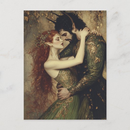 Fairy en Pan Briefkaart (Voorkant)