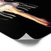 Fairy En Roze Zinnias Bloem Fantasy Kunst Poster (Hoek)