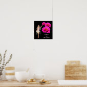 Fairy en roze Zinnias Inspirerend Poster (Keuken)