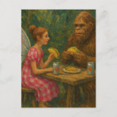 Fairy en Sasquatch eten taco's Briefkaart (Voorkant)
