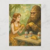 Fairy en Sasquatch eten taco's Briefkaart (Voorkant)