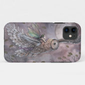 Fairy en Uil Fantasy Art iPhone Case (Achterkant (horizontaal))