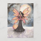 Fairy en Volle Maan Fantasy Art Briefkaart (Voorkant)