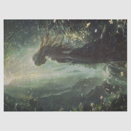 Fairy en Waterval Decoupage Tissue Papier (Voorkant)