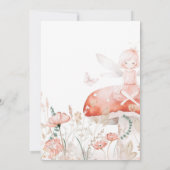 Fairy en Wildflower Baby shower Kaart (Achterkant)