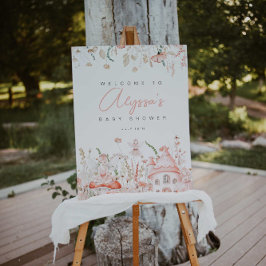 Fairy en Wildflower Baby shower Welkomstbord Poster