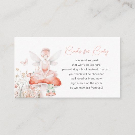 Fairy en Wildflower Boekaanvraag Informatiekaartje (Voorkant)