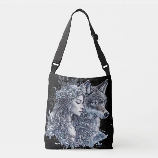 Fairy en Wolf Crossbody Tas (Voorkant)