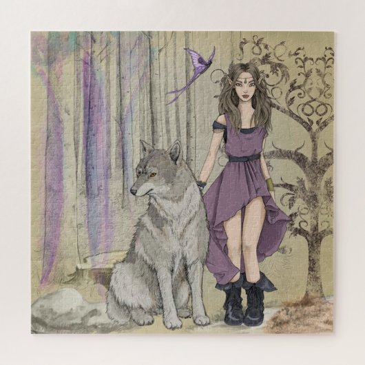 Fairy en Wolf Legpuzzel (Horizontaal)
