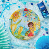 Fairy en Yellow Ladybug Verjaardagsfeest Borden Papieren Bordje (Feest)