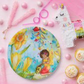 Fairy en Yellow Ladybug Verjaardagsfeest Borden Papieren Bordje (Feest)