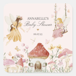 Fairy Enchanted Baby shower Favor Sticker