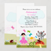 Fairy Enchanted Birthday Party Kaart (Voorkant / Achterkant)