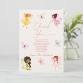 Fairy Enchanted Fairies Baby shower Bedankkaart (Staand voorkant)