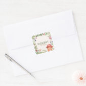 Fairy Enchanted Forest Mushroom Greenery Floral Vierkante Sticker (Envelop)