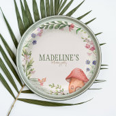 Fairy Enchanted Forest Mushroom Greenery Papieren Bordje