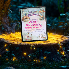 Fairy Enchanted Four-est verjaardag Kaart