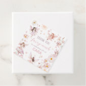 Fairy Enchanted Garden Verjaardag Party Square Bedankjes Labels (In situ)