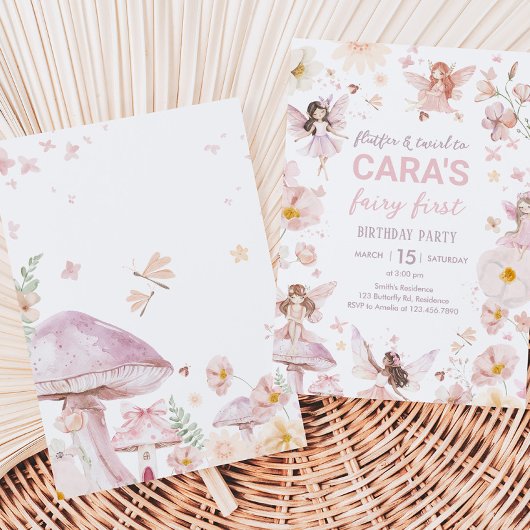 Fairy Enchanted Garden verjaardagsfeestje Kaart