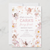 Fairy Enchanted Garden verjaardagsfeestje Kaart (Voorkant)