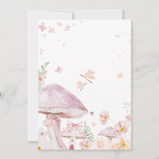 Fairy Enchanted Garden verjaardagsfeestje Kaart (Achterkant)