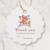 Fairy Enchanted Mashroom 1e Verjaardag Dank je wel Bedankjes Labels (Voorkant)