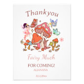 Fairy Enchanted Mashroom 1e Verjaardag Dank u Foto Afdruk (Voorkant)