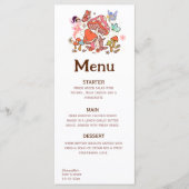 Fairy Enchanted Mashroom minimaal 1e verjaardag Menu (Voorkant)